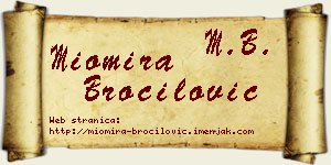 Miomira Broćilović vizit kartica